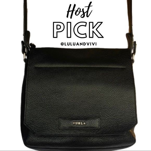 Furla Handbags - FURLA Black pebbled leather bag